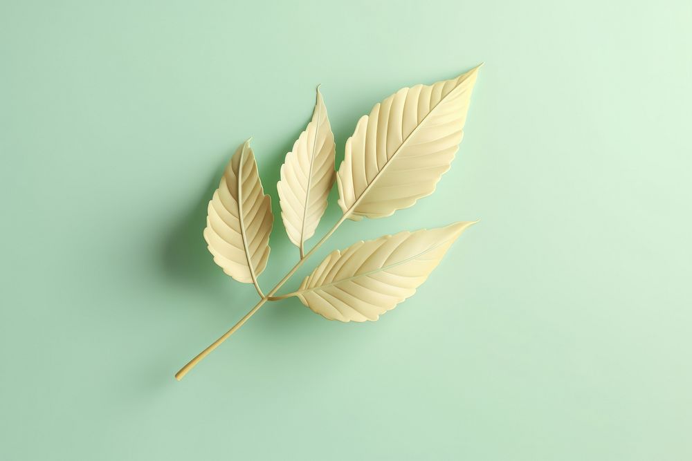 3d render icon of leaf plant lightweight nature.