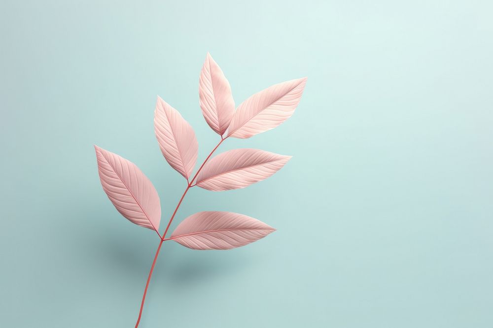 3d render icon of leaf plant fragility blossom.