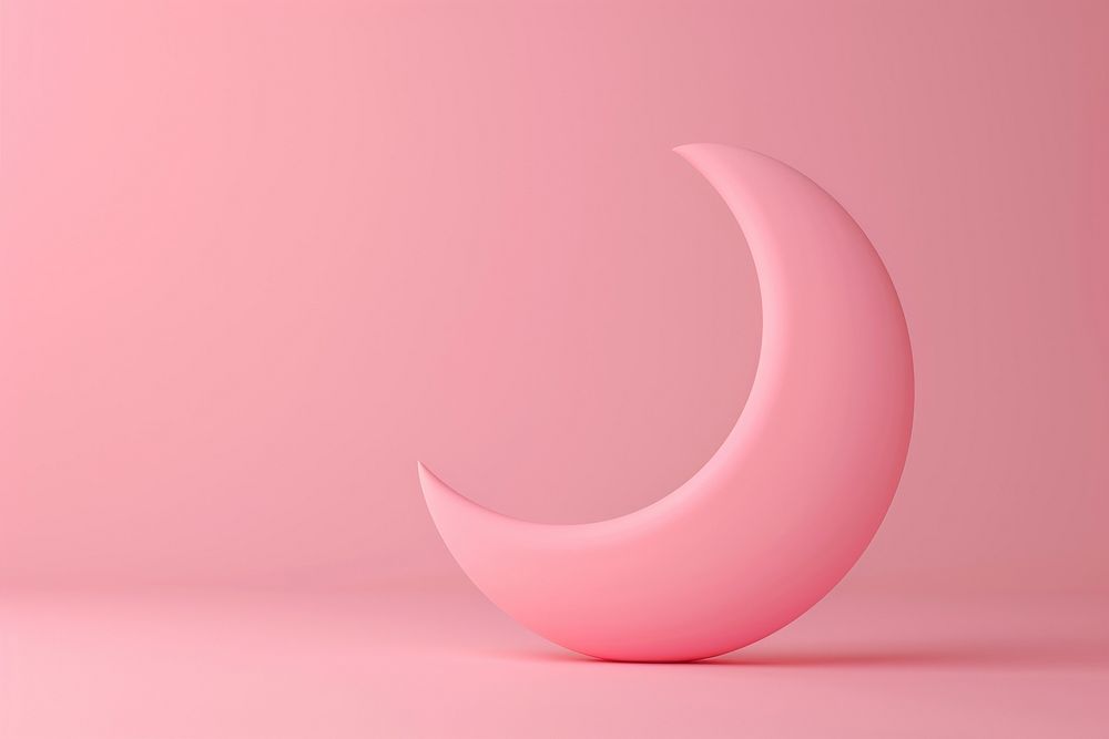 3d render icon of moon nature astronomy crescent.