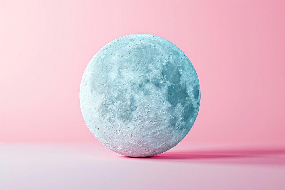 3d render icon of moon astronomy sphere nature.