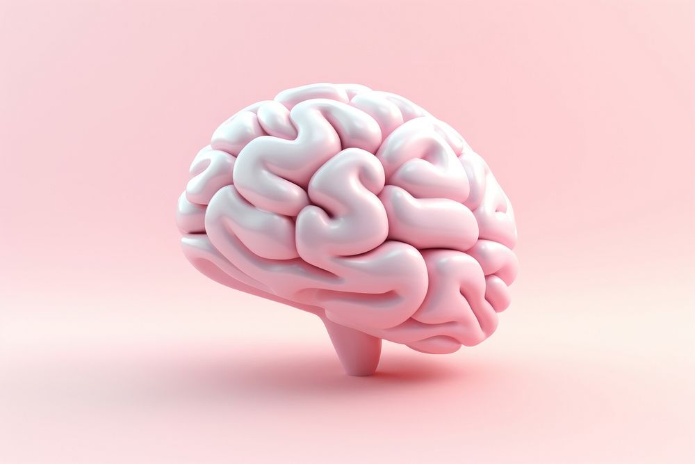 3d render icon of minimal cute brain investment outdoors medical.