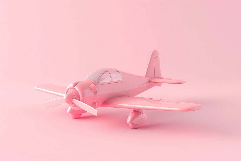 3d render icon of minimal cute plane aircraft airplane vehicle.