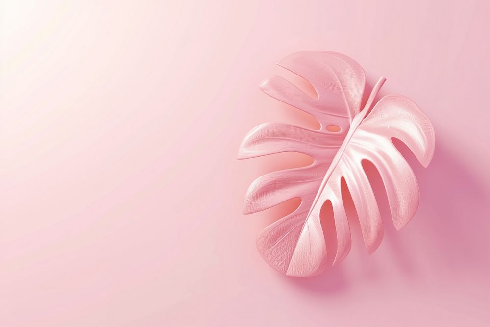 3d render icon of minimal cute tropical leaf backgrounds petal plant.