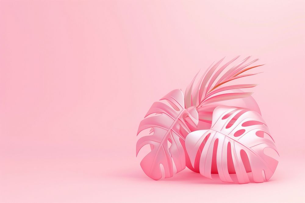 3d render icon of minimal cute tropical leaf graphics reptile nature.