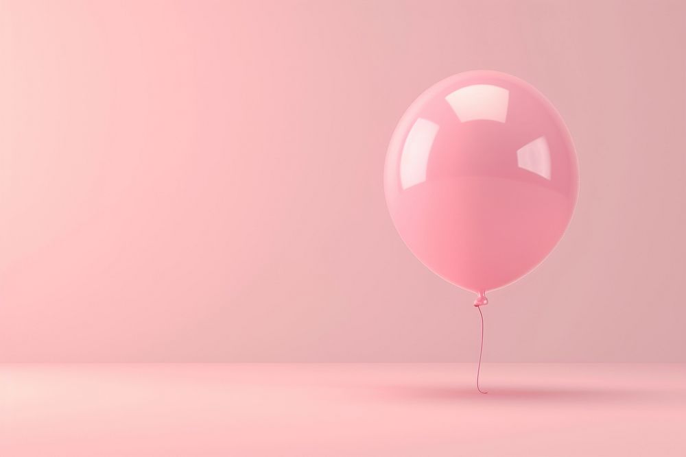 3d render icon of minimalist cute balloon celebration anniversary decoration.