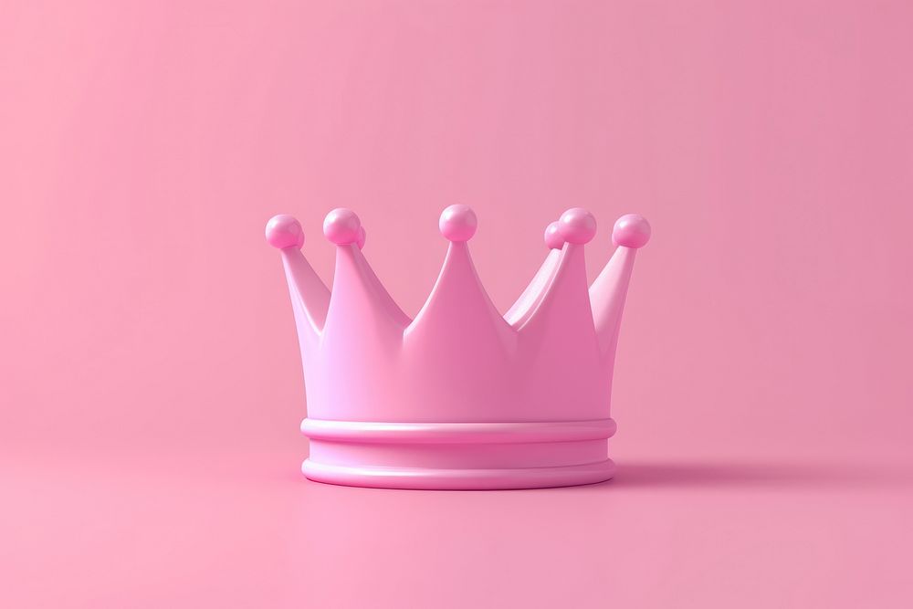 3d render icon of minimalist cute crown accessories accessory royalty.