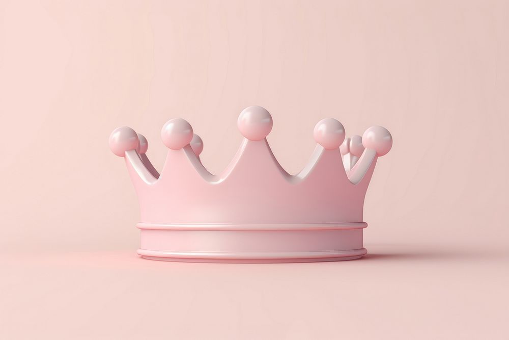 3d render icon of minimalist cute crown celebration accessories accessory.