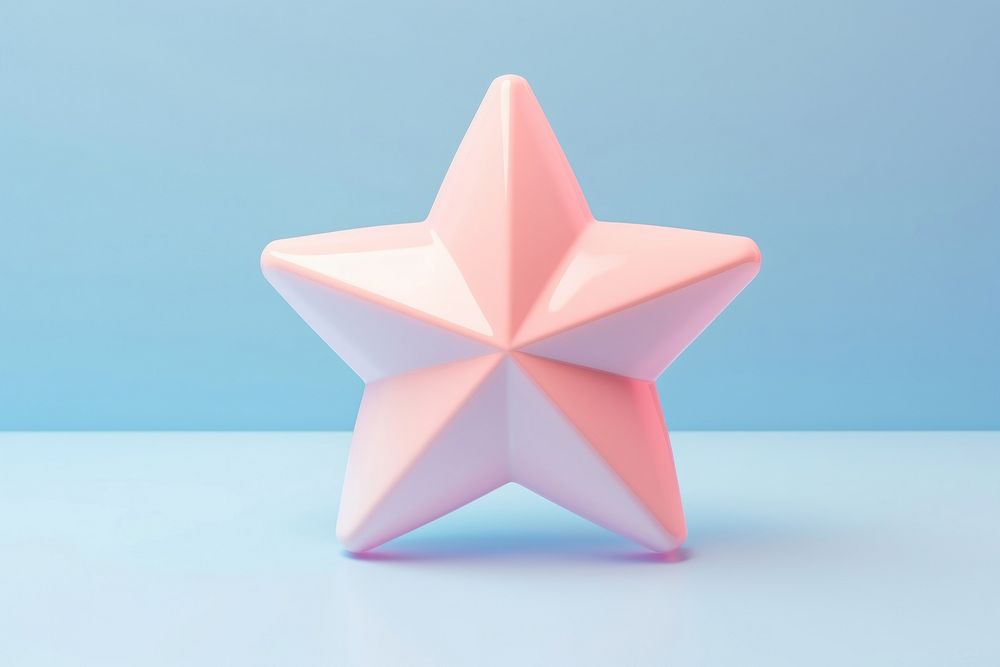 3d render icon of star celebration simplicity decoration.