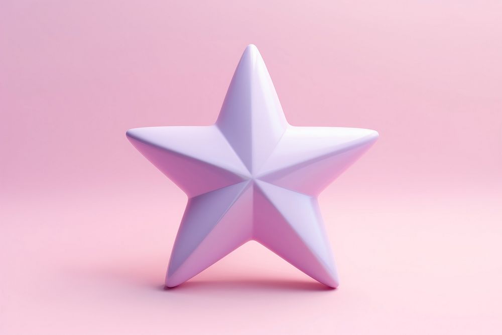 3d render icon of star simplicity decoration echinoderm.