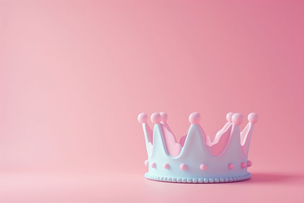 3d render icon of pastel cute crown celebration accessories headpiece.