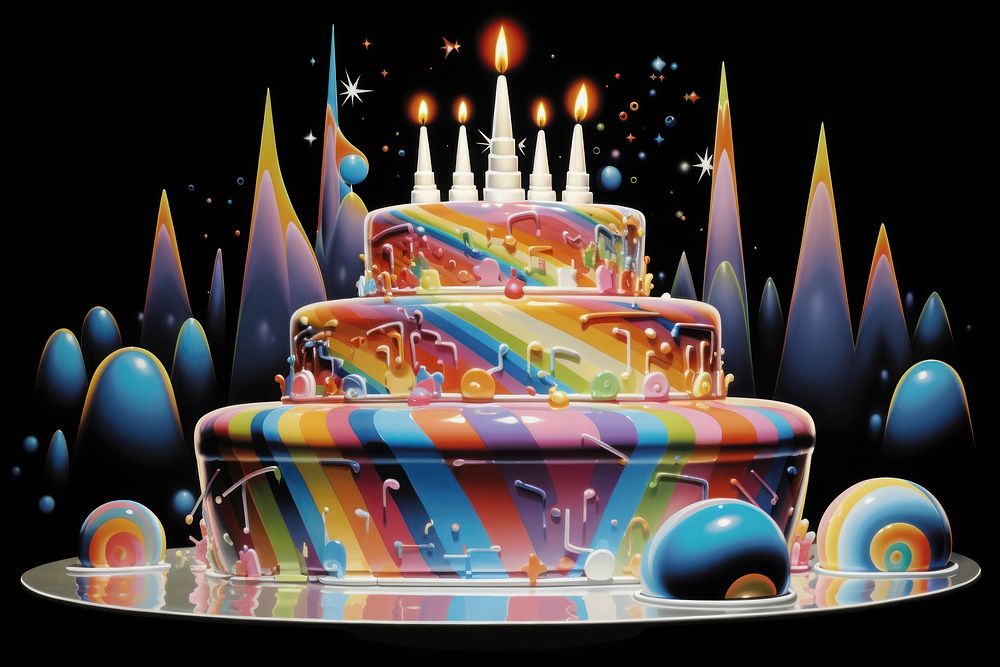 Minimal happy birthday cake dessert celebration anniversary.