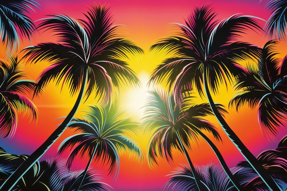Palm tree pattern outdoors nature summer.