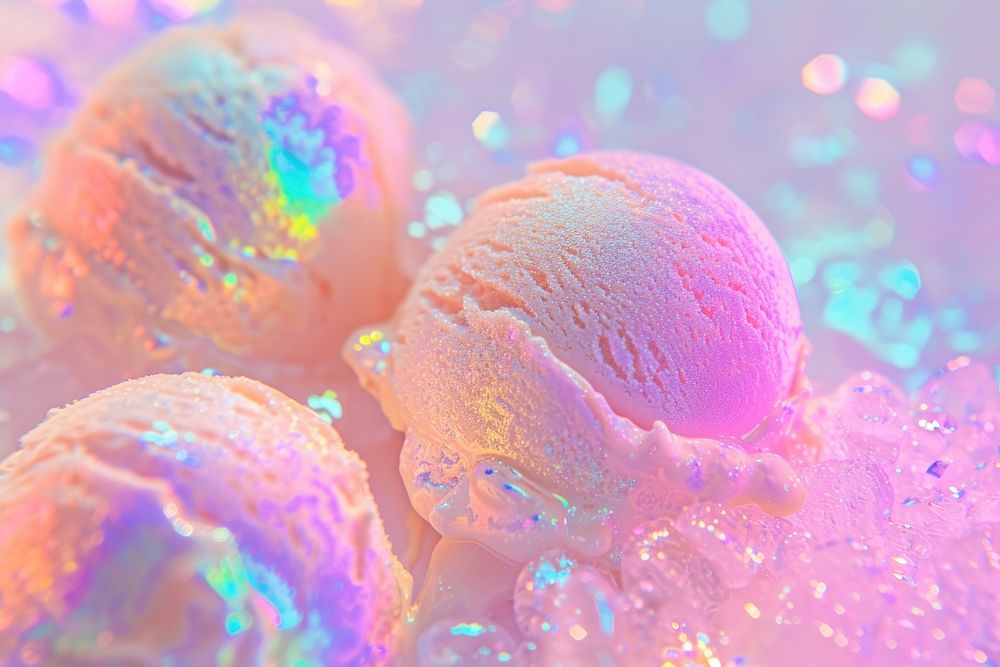 Icecream scoops texture backgrounds magnification microbiology.
