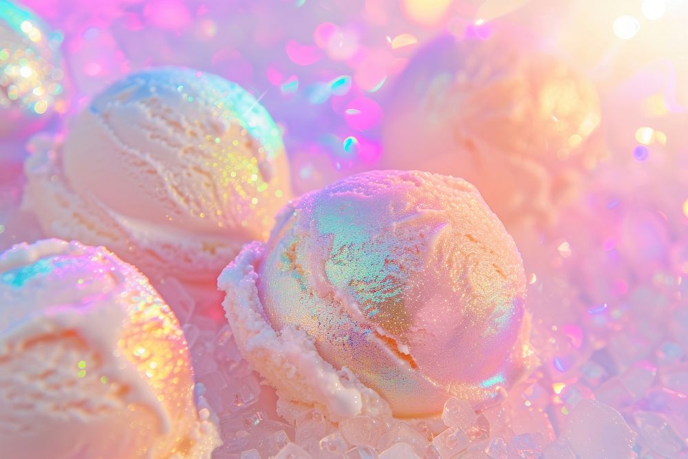 Icecream scoops texture backgrounds dessert food.