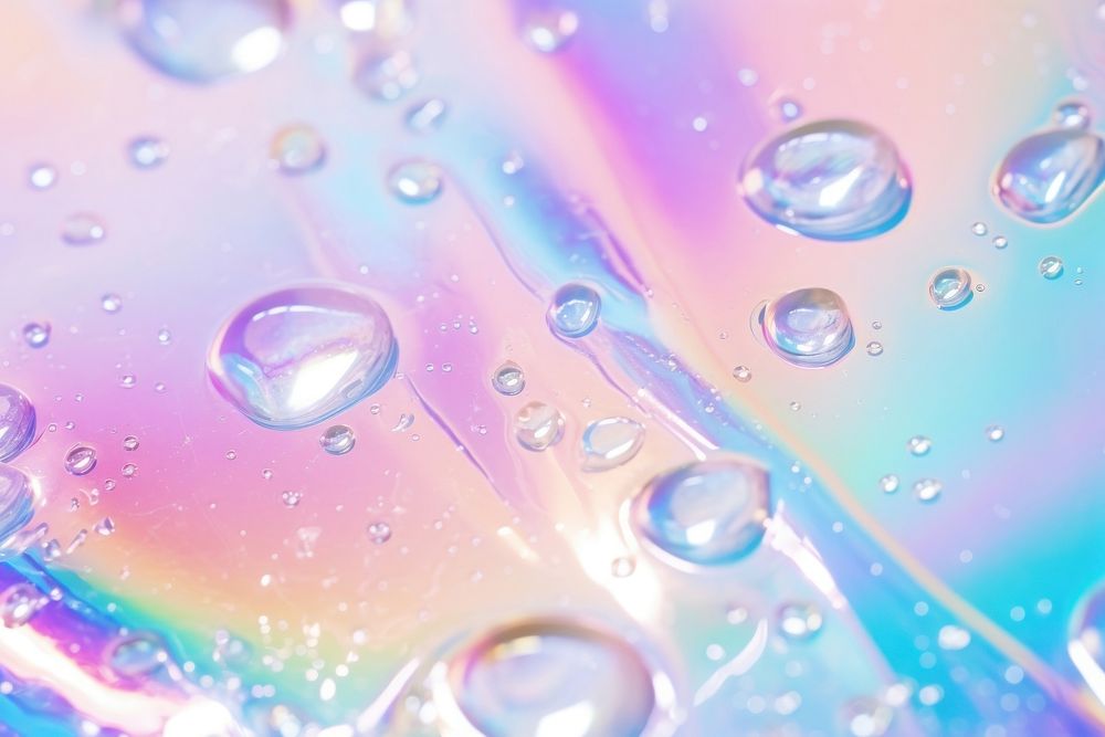 Minimal oil drop on oily texture backgrounds rainbow transparent.