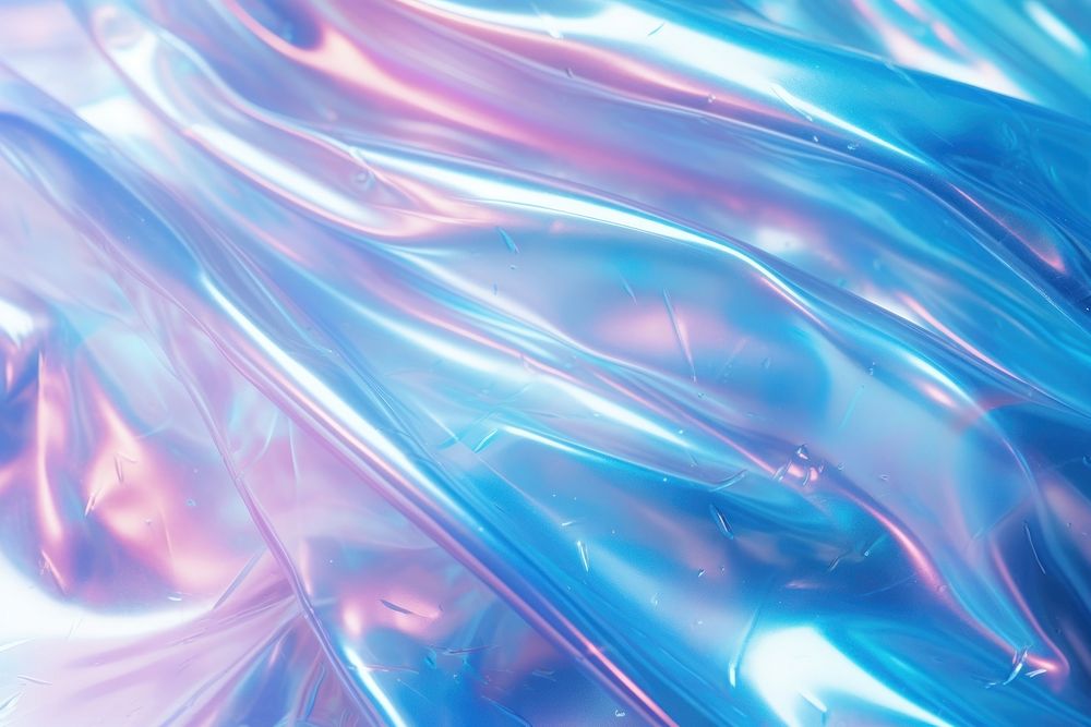 Transparent light blue plastic wrap texture backgrounds silk futuristic.