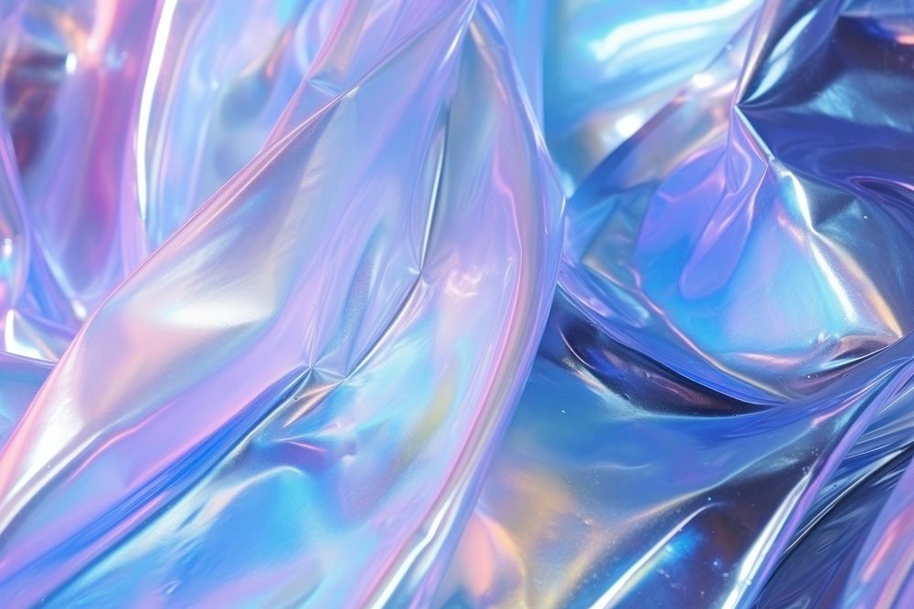 Transparent light blue plastic wrap texture backgrounds aluminium abstract.