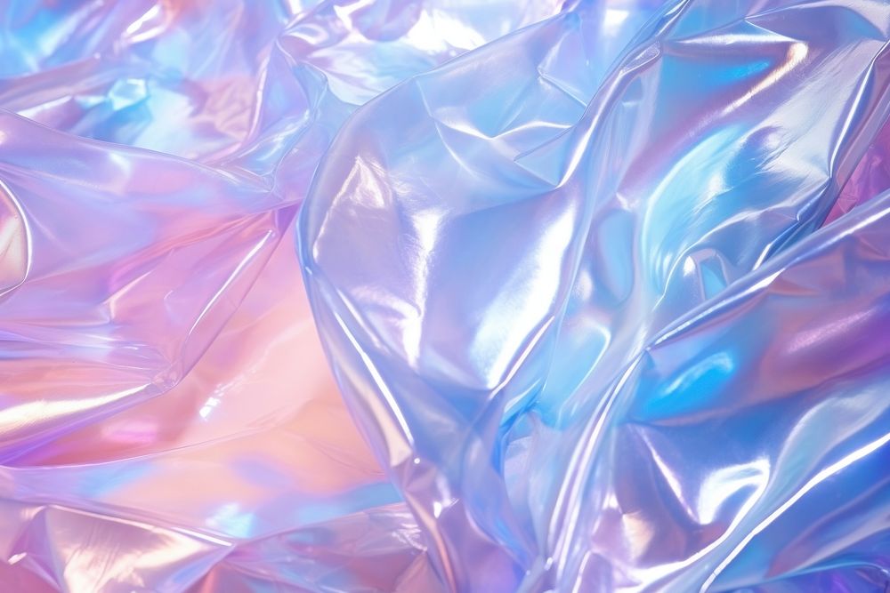 Transparent light blue plastic wrap texture backgrounds aluminium abstract.