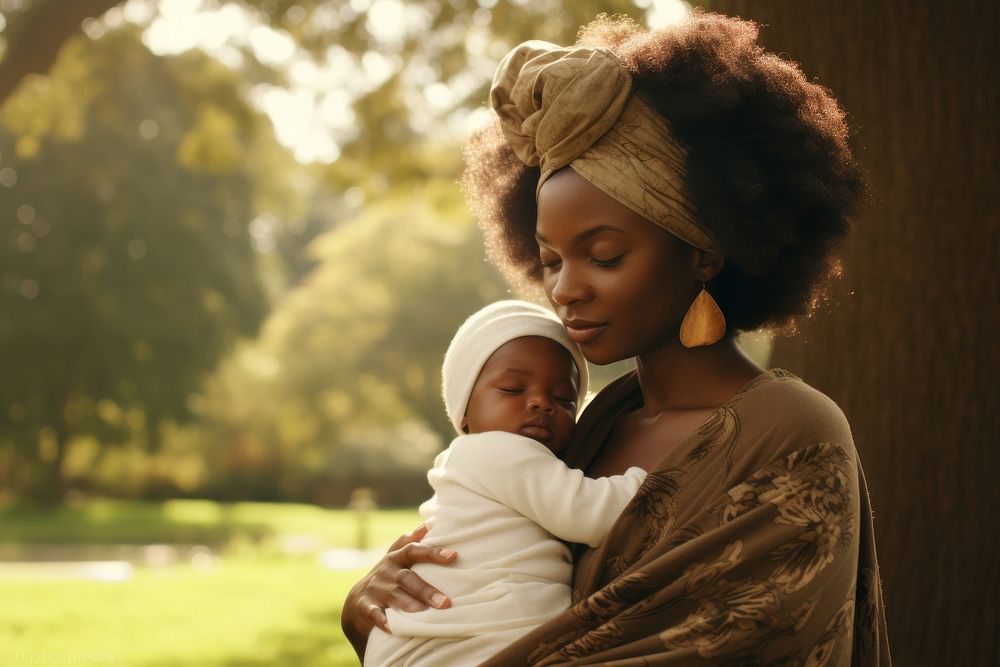 African mother holding her baby photography portrait family.