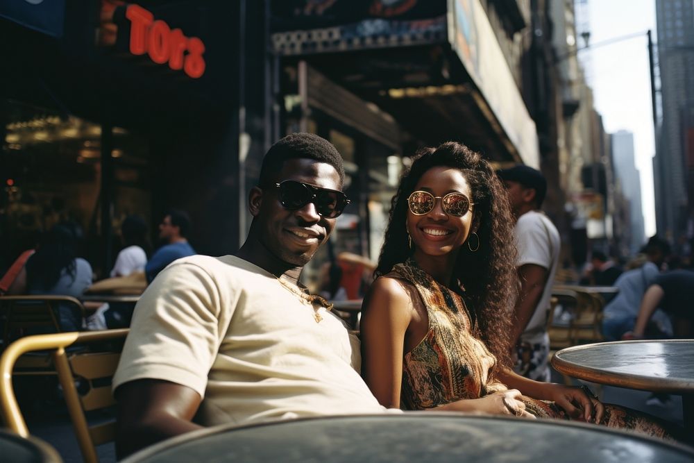 African couple portrait photography sunglasses.