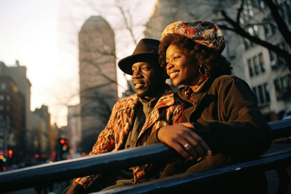 African mid-ages couple portrait love day.