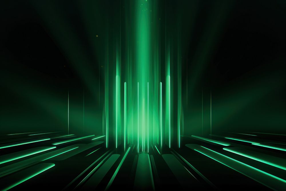 Deep green neon light backgrounds futuristic. AI generated Image by rawpixel.