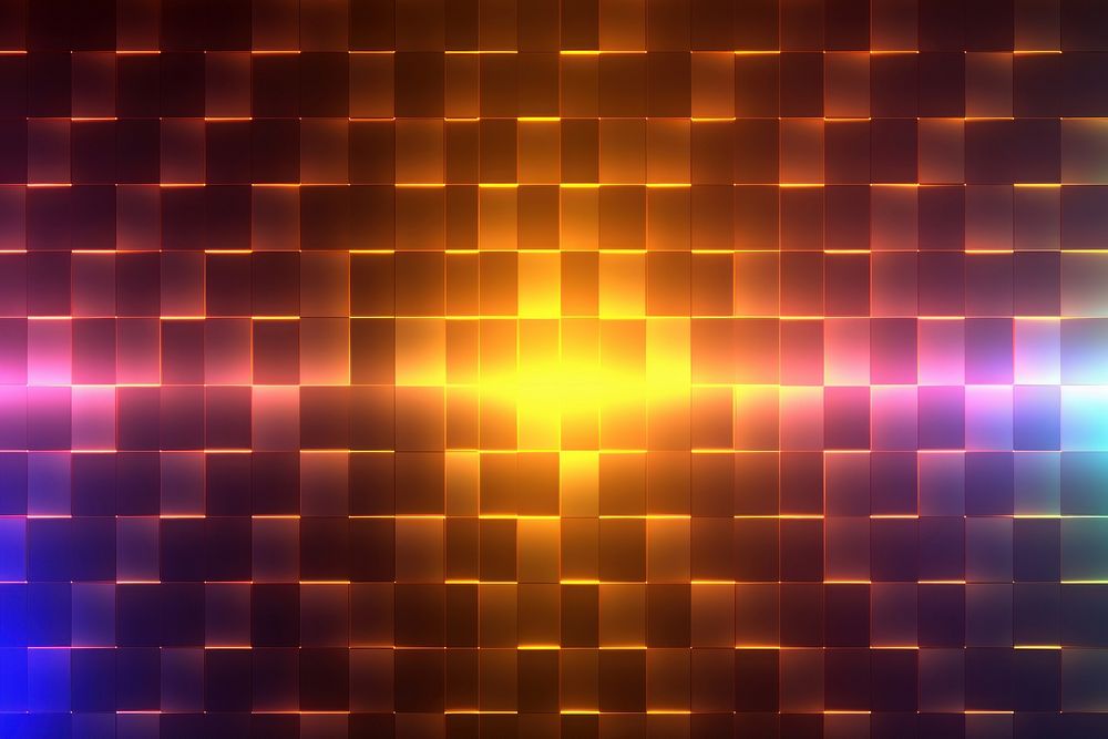 Gold grid pattern neon light backgrounds abstract. 