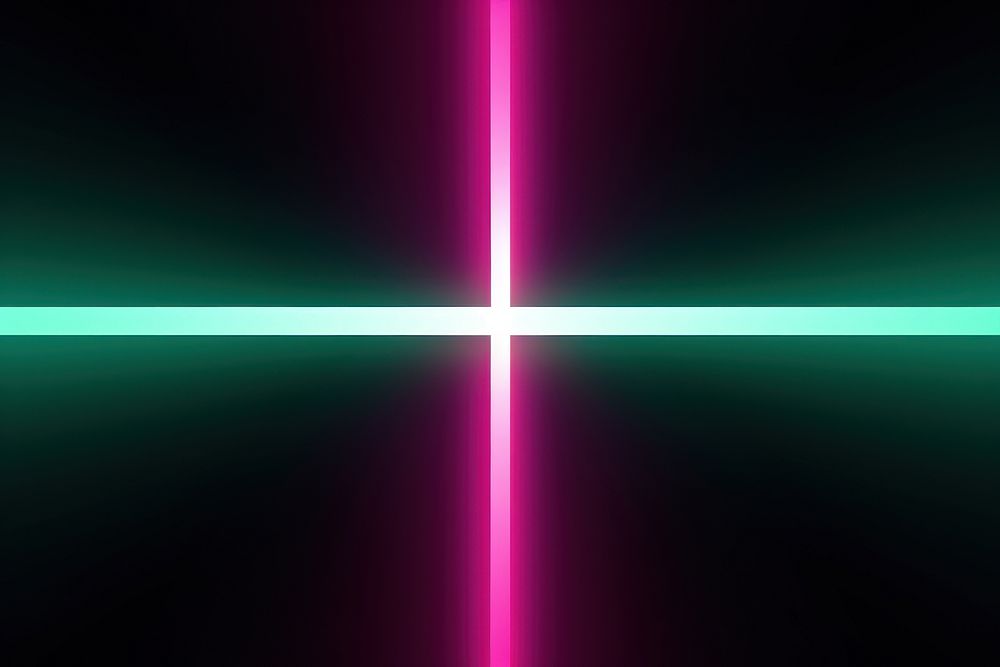 Green and pink cross neon light backgrounds abstract. AI generated Image by rawpixel.