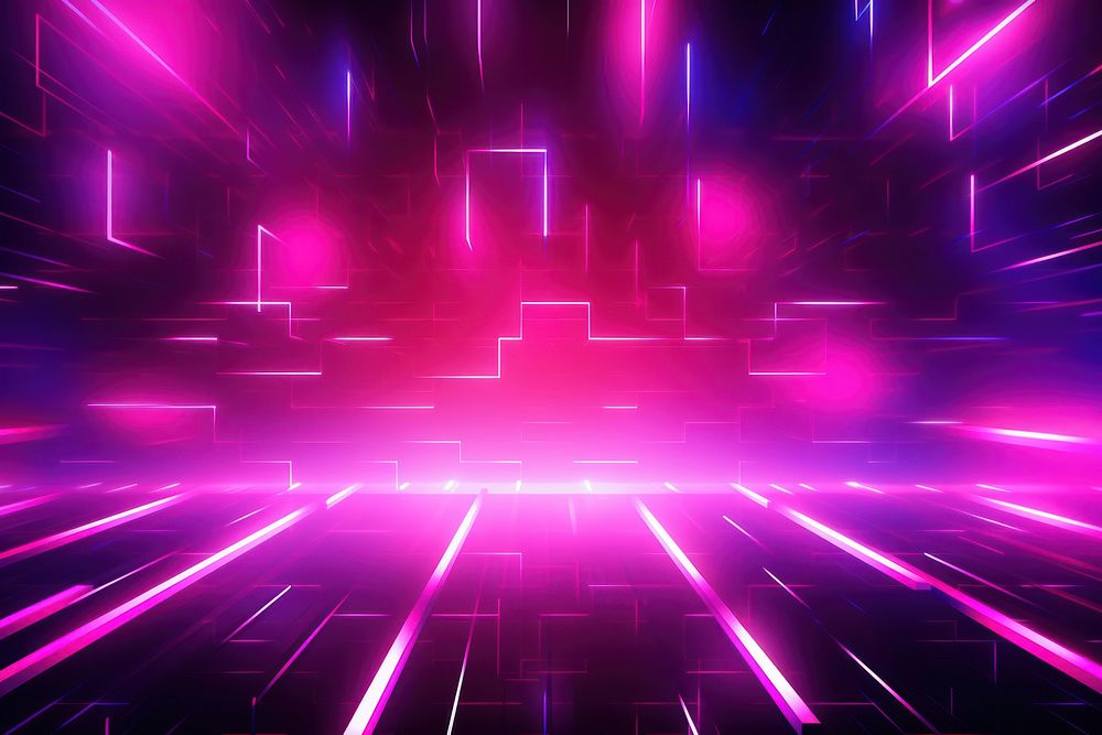 Purple and pink futuristic neon light backgrounds abstract. AI generated Image by rawpixel.