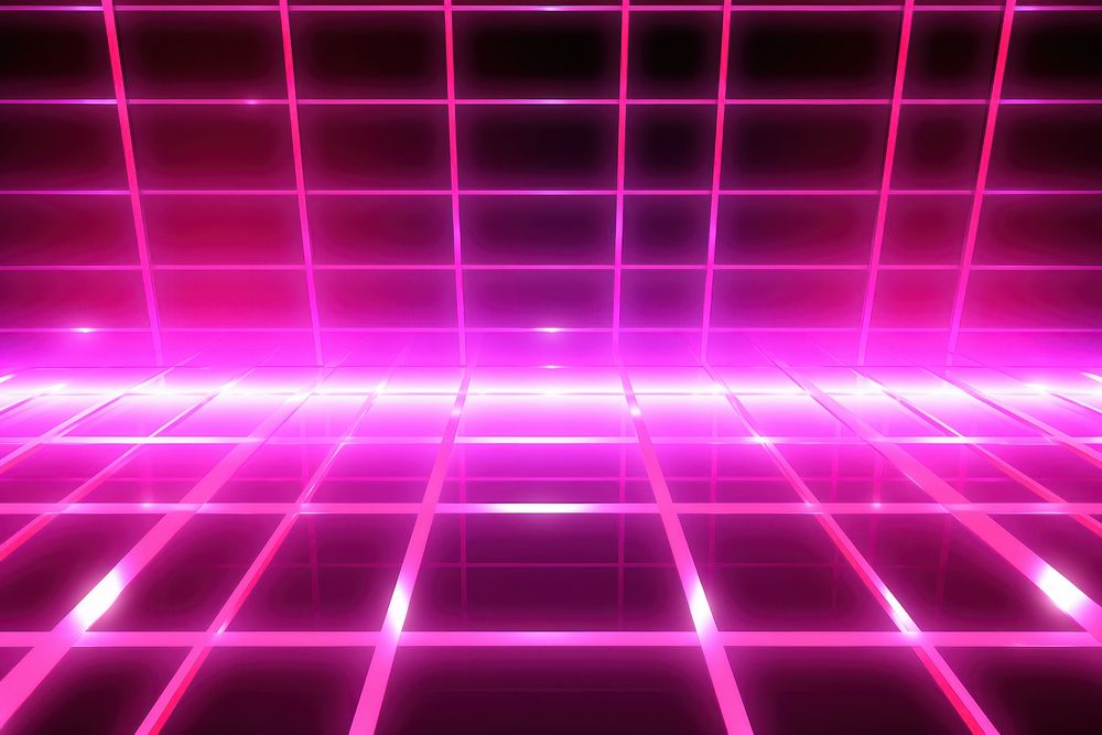 Pink grid pattern neon light backgrounds abstract. AI generated Image by rawpixel.