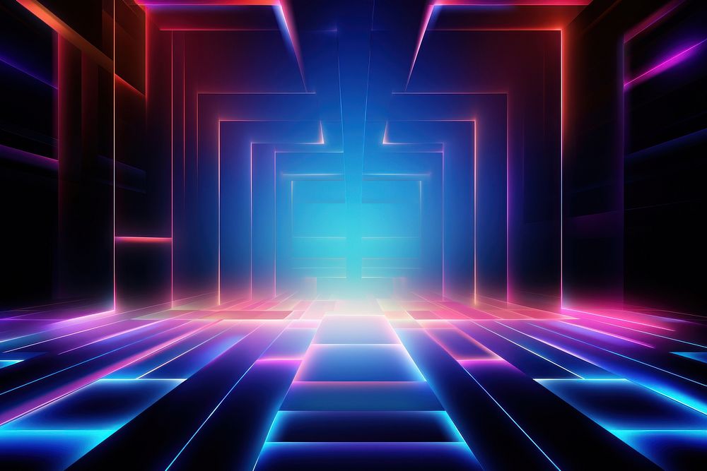 Technology neon light backgrounds abstract. AI generated Image by rawpixel.