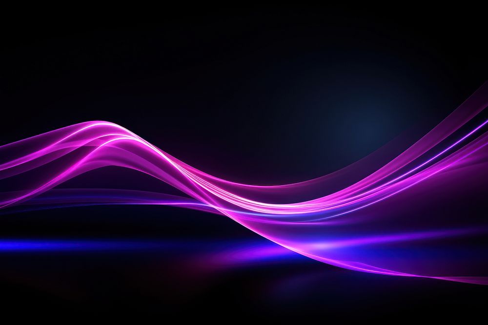 Purple neon wind line backgrounds abstract light.