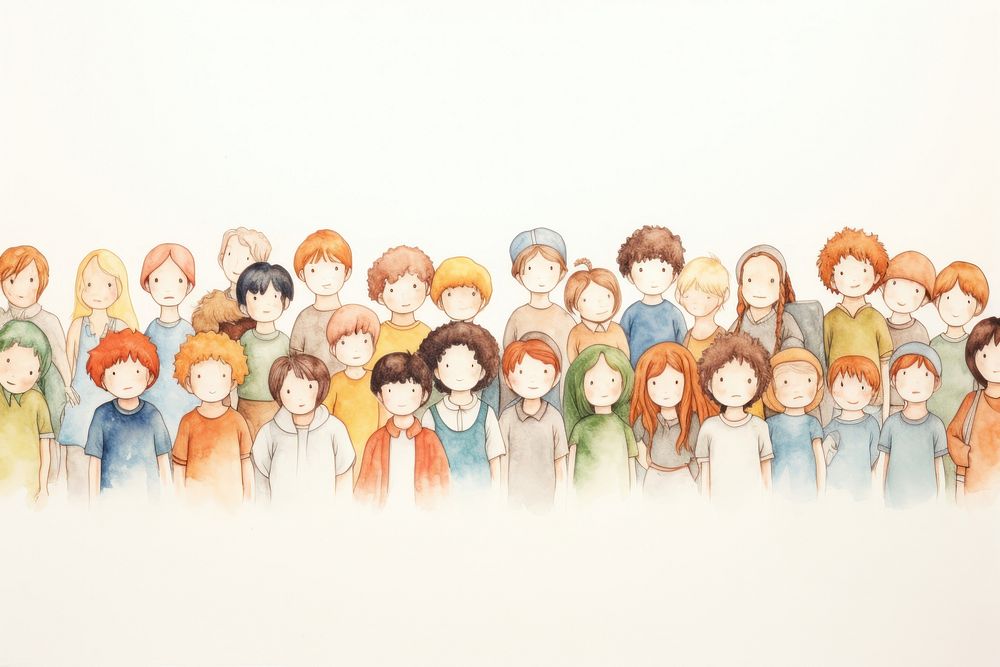 Group of people sketch order togetherness. AI generated Image by rawpixel.