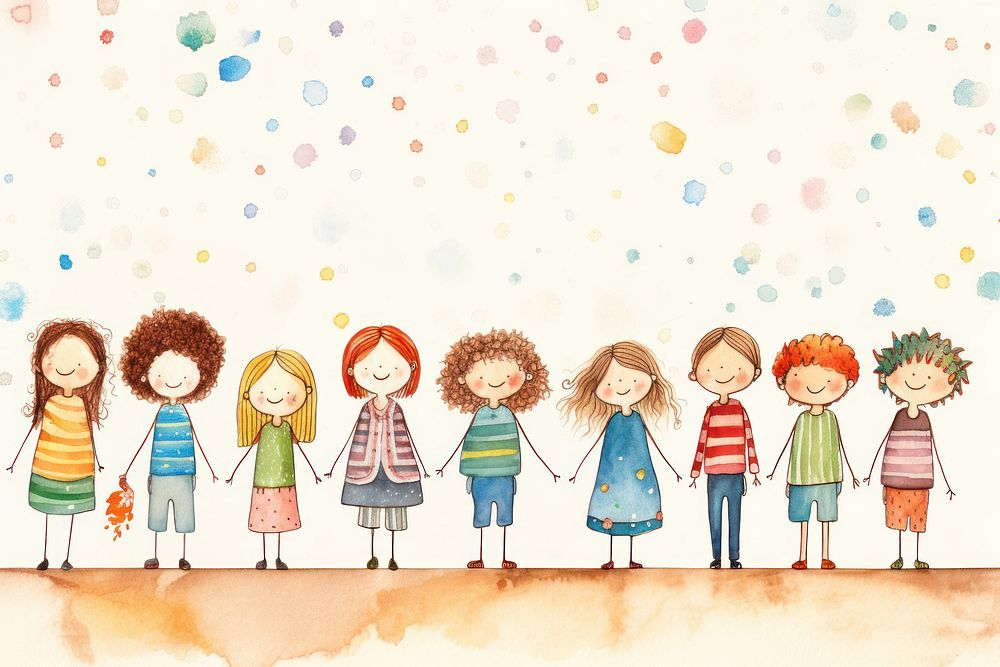 Happy group of people child drawing book. AI generated Image by rawpixel.