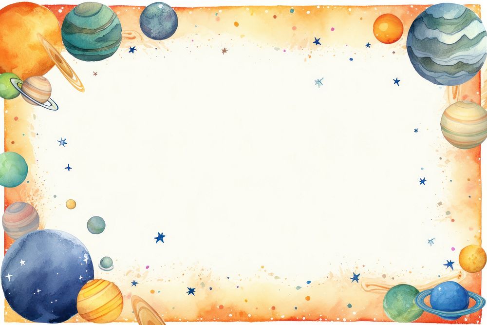 Planet frame backgrounds paper astronomy. AI generated Image by rawpixel.