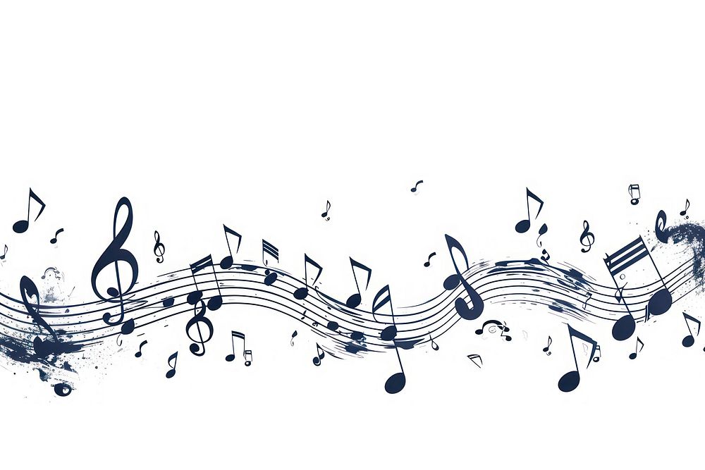 Music line horizontal border backgrounds paper white background.