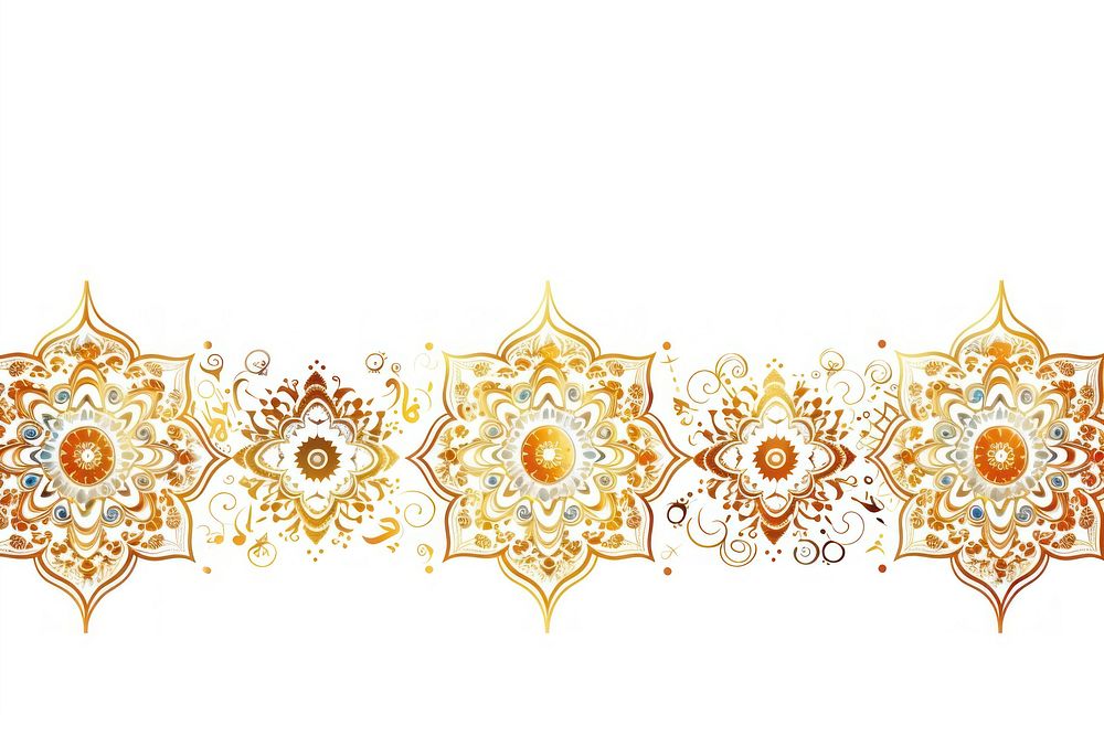 Eid mubarak line horizontal border pattern white background accessories.