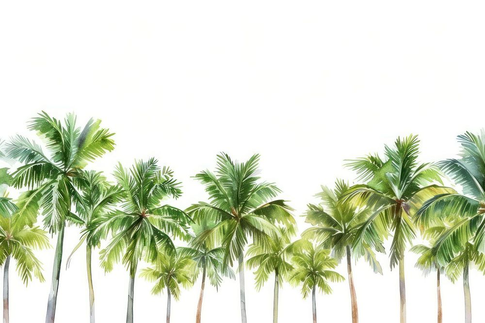 Palm tree line horizontal border backgrounds outdoors nature.