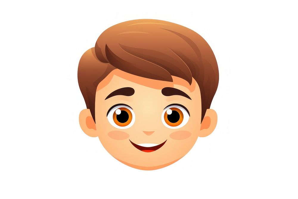 Boy Emoji portrait cartoon face. AI generated Image by rawpixel.