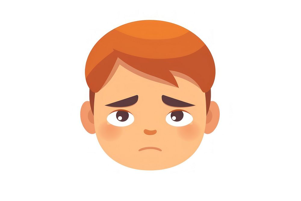 Boy Emoji portrait face representation. 