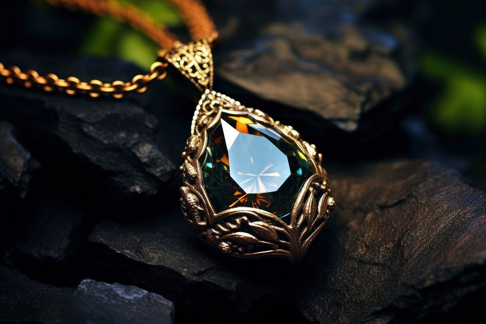 Jewelry neckles gemstone pendant diamond.