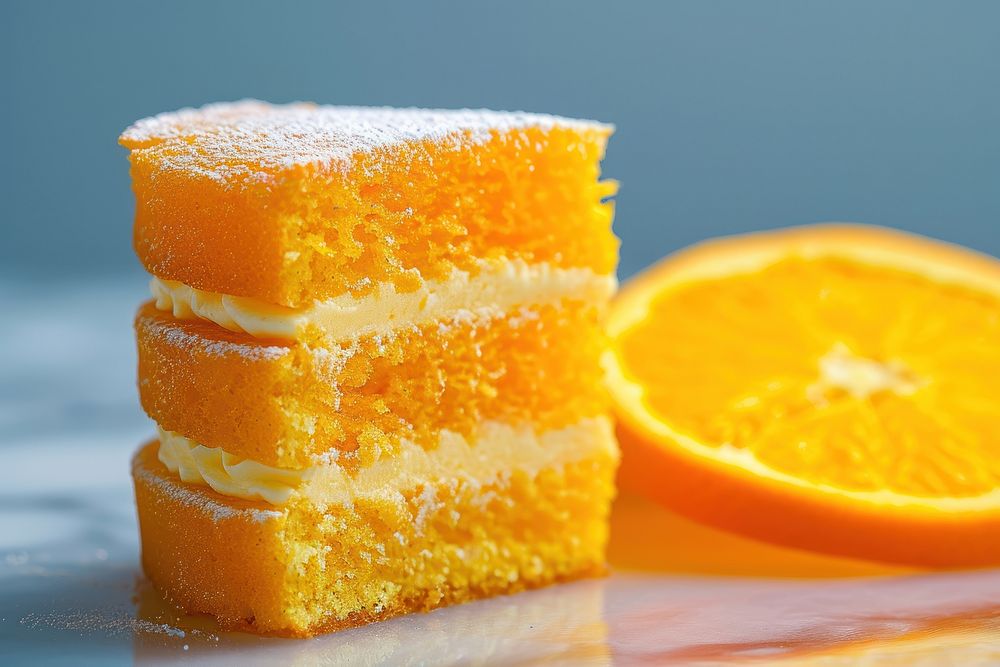 Orange cake dessert fruit food.