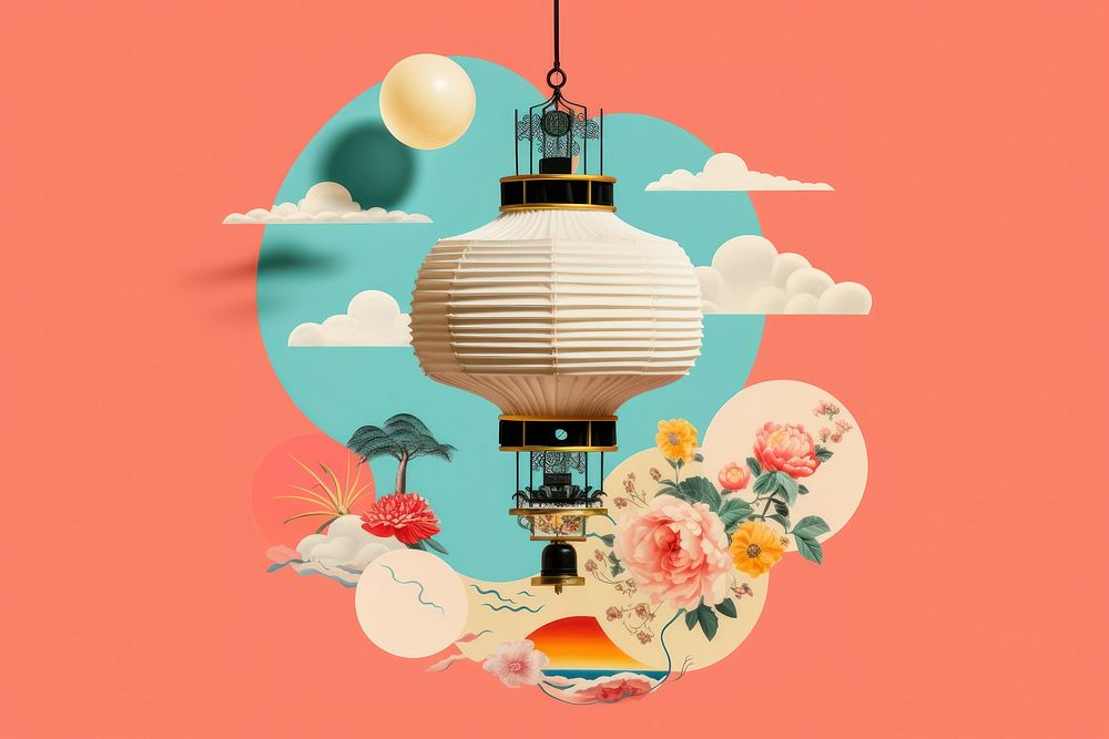 Chinese lamp deco architecture celebration | Premium Photo Illustration ...