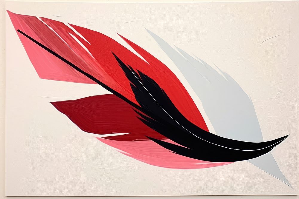 Abstract feather ripped paper art painting creativity.