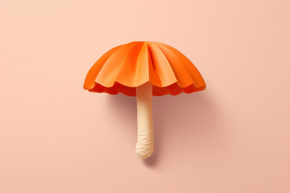 Abstract isolated mushroom ripped paper simplicity umbrella sunshade.