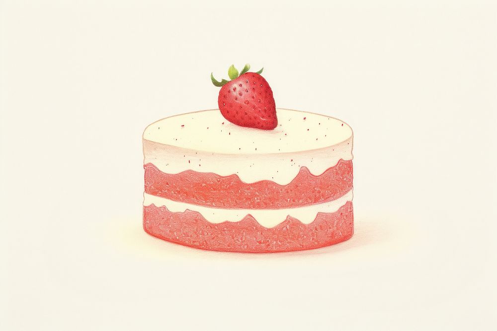 Strawberry cake dessert fruit food.