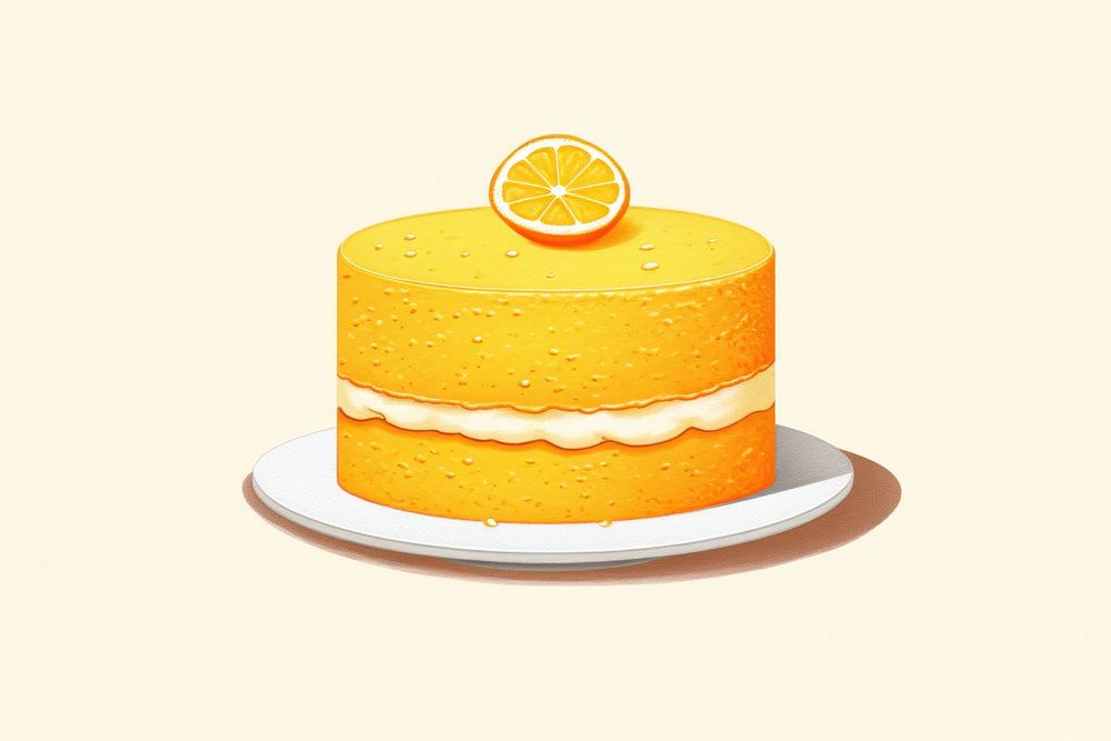 Orange cake dessert fruit lemon.