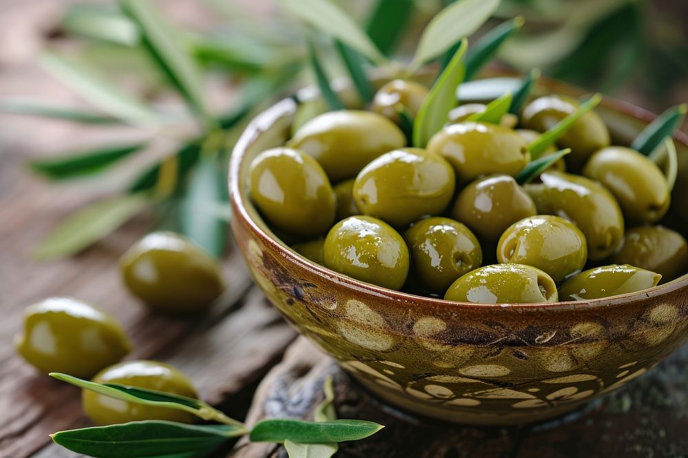Fresh olive fruit plant food.