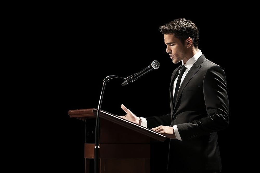 Microphone speech adult male.