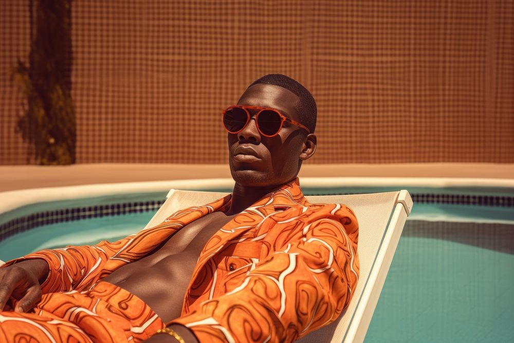 African men sunglasses portrait adult.